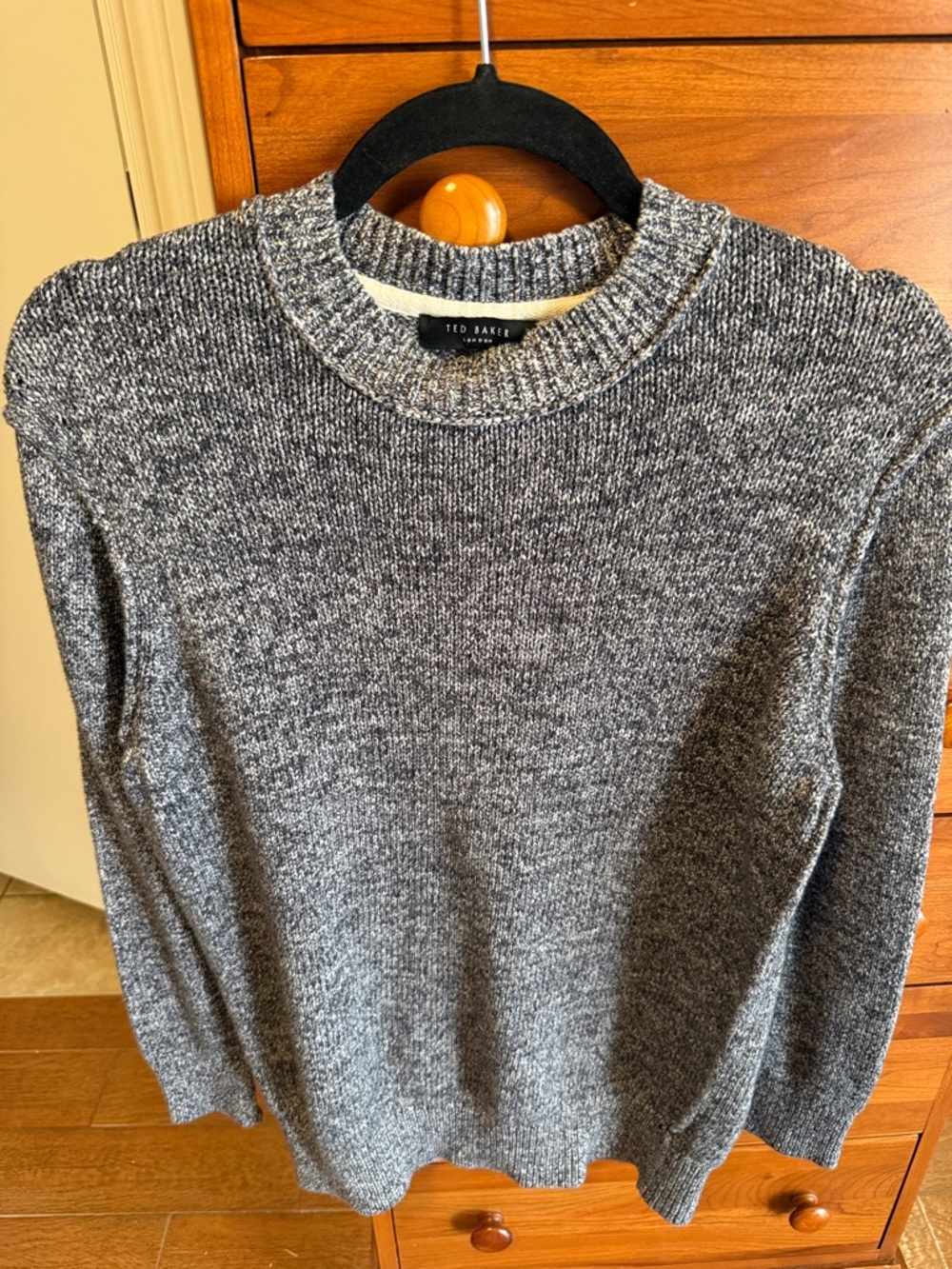 Ted Baker Men's Gray Marled Crewneck Sweater